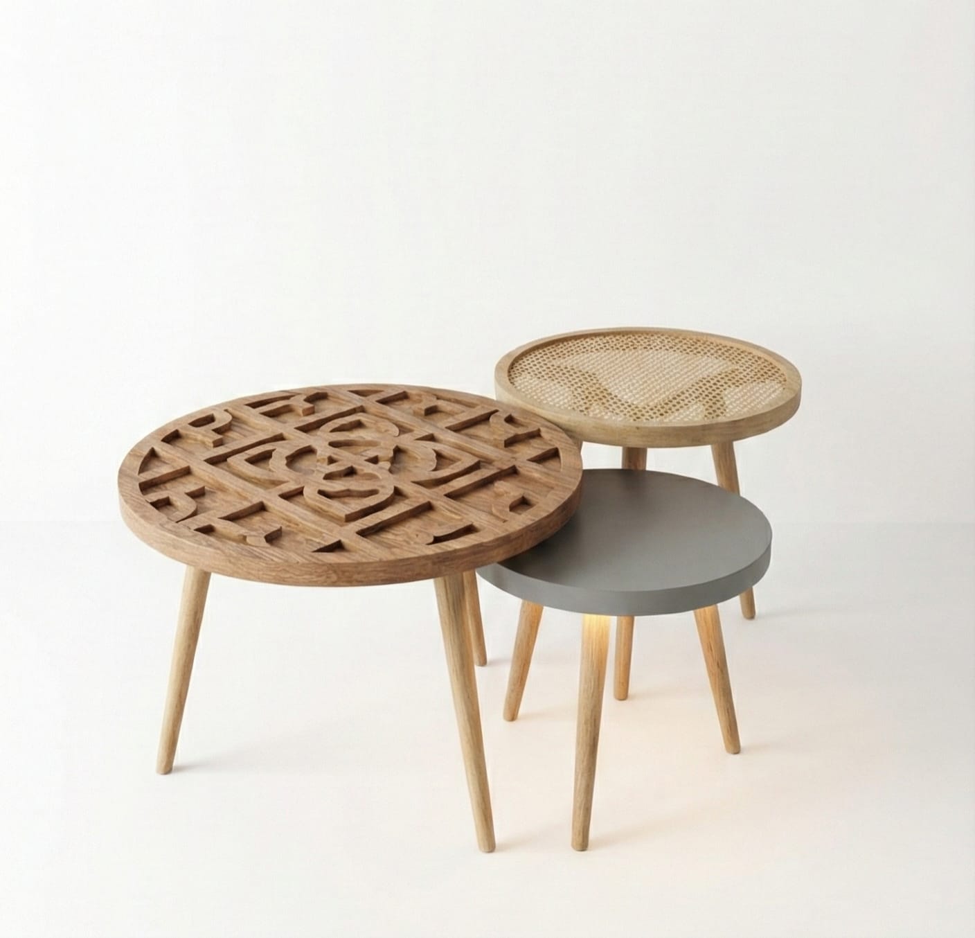 Wood Harmony 3-Piece Table Set